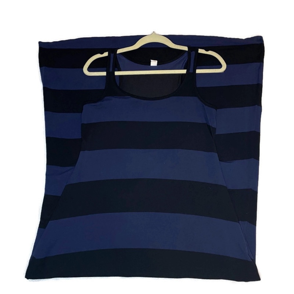 Old Navy Women's Casual Horizontal Striped Navy & Black Maxi Dress Size Small